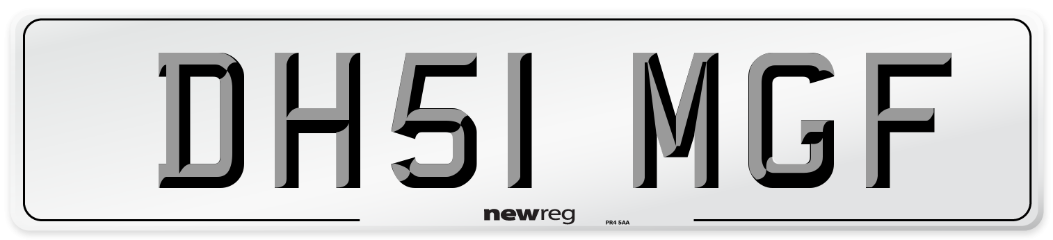 DH51 MGF Number Plate from New Reg